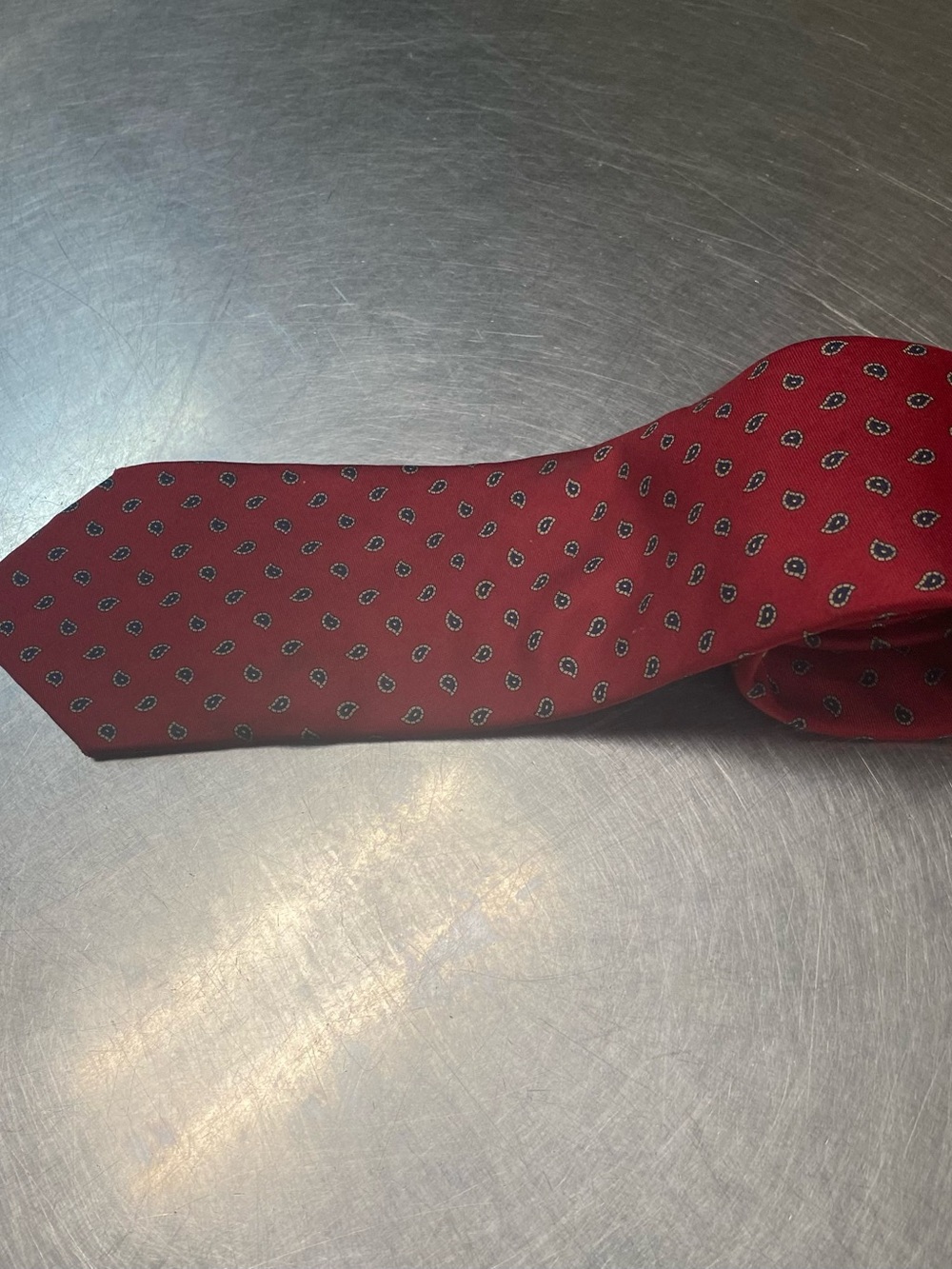 Impo Burgundy Paisley Silk Tie